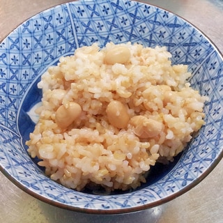 玄米大豆ご飯